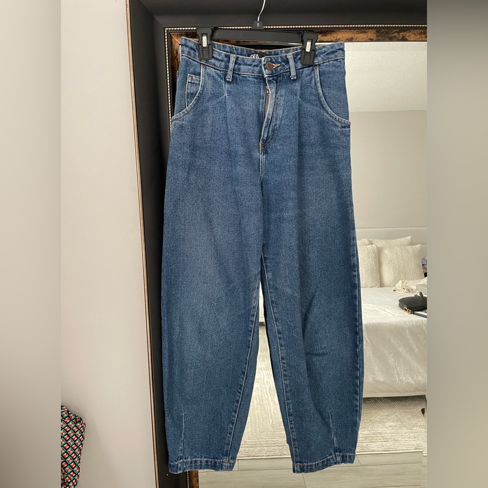 ZARA Blue Boyfriend Jeans - Picture 7 of 9